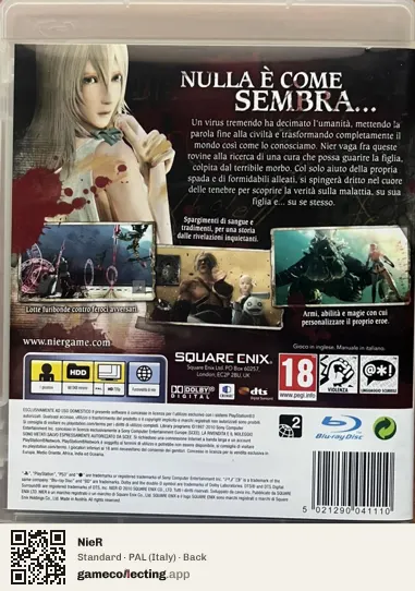 NieR PlayStation 3, Italy box back