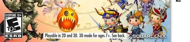 Theatrhythm Final Fantasy, the ESRB box on its front