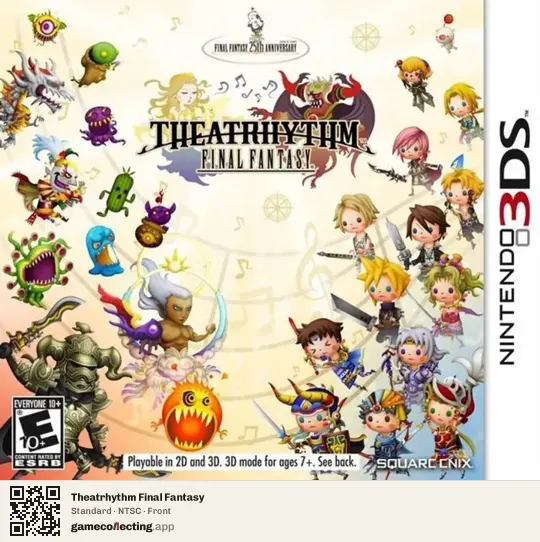 Theatrhythm Final Fantasy Nintendo 3DS, NTSC box front