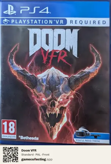 Doom VFR PlayStation 4, PAL box front