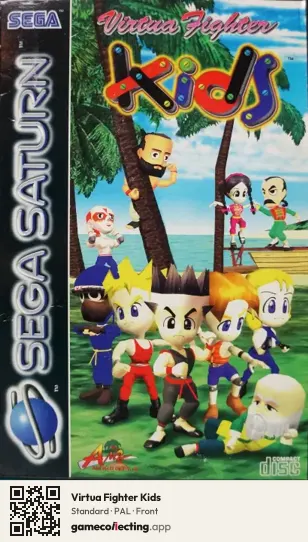 Virtua Fighter Kids Sega Saturn, PAL box front
