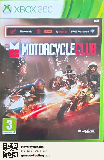 Motorcycle Club Xbox 360, PAL box front