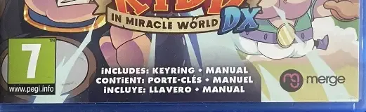 Alex Kidd in Miracle World DX, the PEGI square on its front