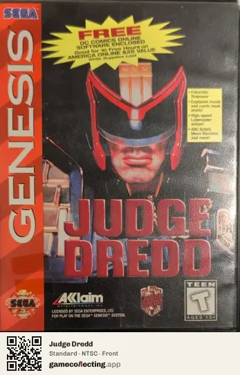 Judge Dredd Sega Mega Drive / Genesis, NTSC box front