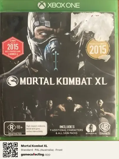 Mortal Kombat XL Xbox One, Australia box front