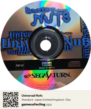 Universal Nuts Sega Saturn, Japan disc
