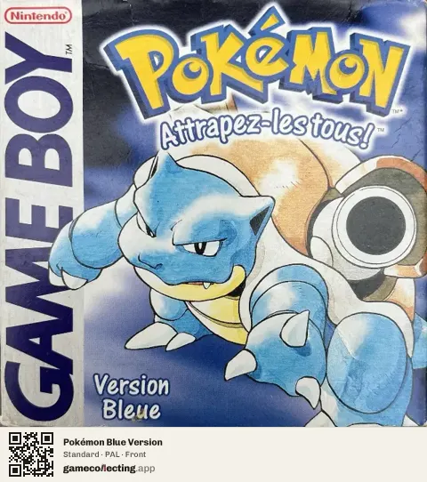 Pokémon Blue Version Game Boy, PAL box front