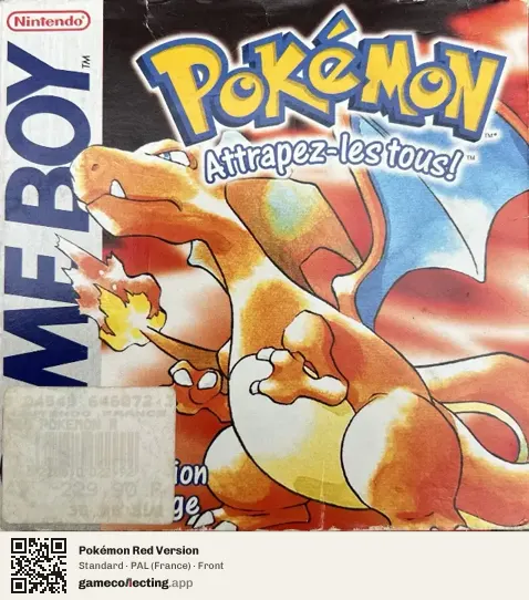 Pokémon Red Version Game Boy, France box front