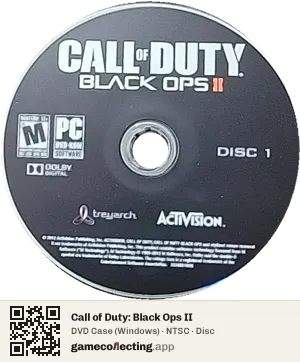 Call of Duty: Black Ops II Computer, NTSC disc