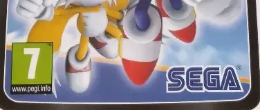 Sonic Rivals 2, the PEGI square on its front