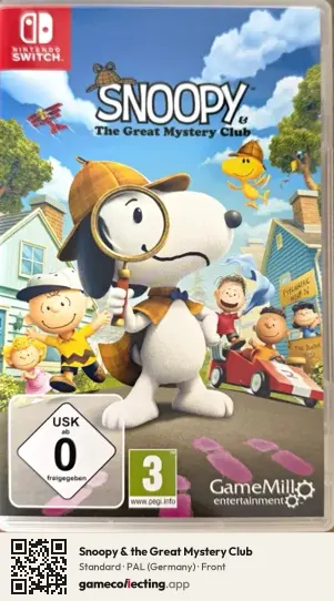 Snoopy & the Great Mystery Club Nintendo Switch, Germany box front