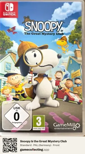 Snoopy & the Great Mystery Club Nintendo Switch, Germany box front