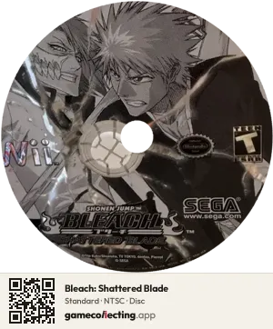 Bleach: Shattered Blade Nintendo Wii, NTSC disc