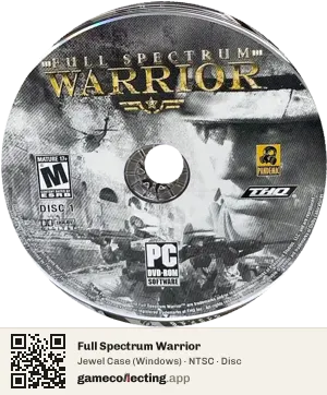 Full Spectrum Warrior Computer, NTSC disc