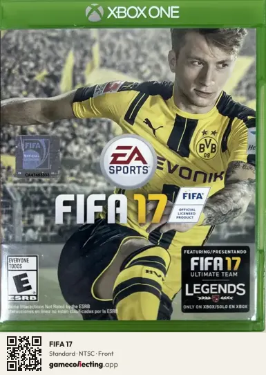 FIFA 17 Xbox One, NTSC box front