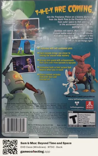 Sam & Max: Beyond Time and Space Computer, NTSC box back