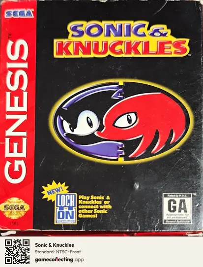 Sonic & Knuckles Sega Mega Drive / Genesis, NTSC box front