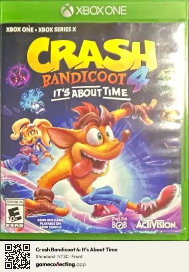 Crash Bandicoot 4: It's About Time Xbox One, NTSC box front