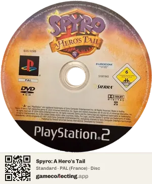 Spyro: A Hero's Tail PlayStation 2, PAL disc