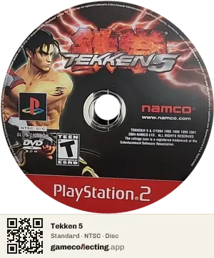Tekken 5 PlayStation 2, NTSC disc
