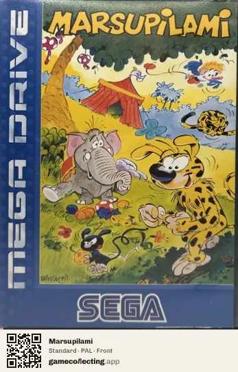 Marsupilami Sega Mega Drive / Genesis, PAL box front