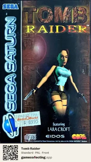 Tomb Raider Sega Saturn, PAL box front