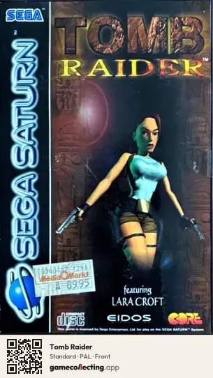Tomb Raider Sega Saturn, PAL box front