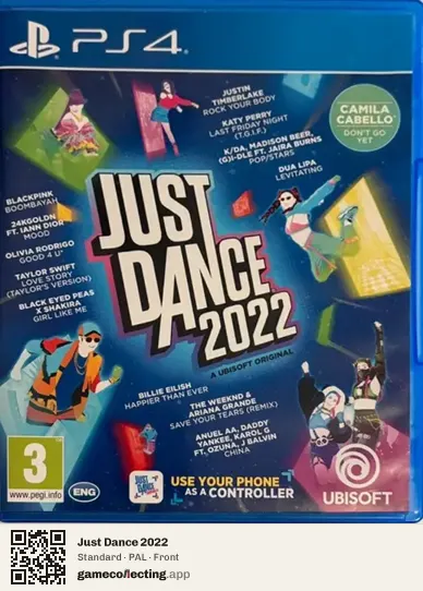 Just Dance 2022 PlayStation 4, PAL box front