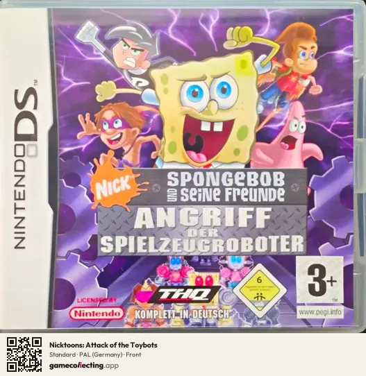 Nicktoons: Attack of the Toybots Nintendo DS, Germany box front