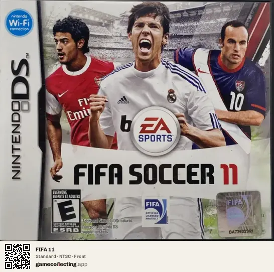 FIFA 11 Nintendo DS, NTSC box front