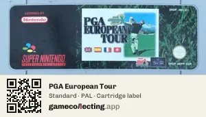 PGA European Tour Super Nintendo Entertainment System, PAL cartridge label