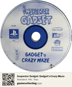 Inspector Gadget: Gadget's Crazy Maze PlayStation, PAL disc