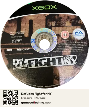 Def Jam: Fight for NY Xbox, PAL disc
