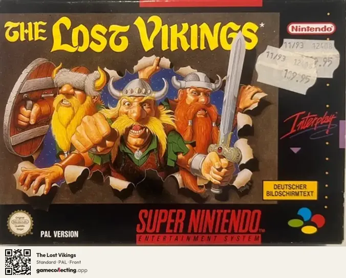 The Lost Vikings Super Nintendo Entertainment System, PAL box front