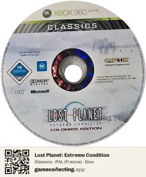 Lost Planet: Extreme Condition Xbox 360, PAL disc