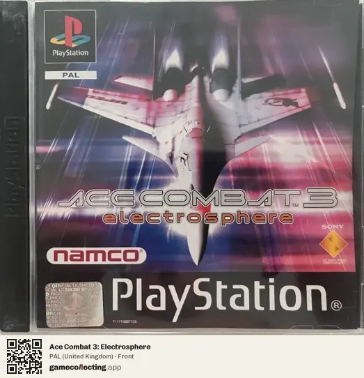 Ace Combat 3: Electrosphere PlayStation, United Kingdom box front