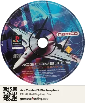 Ace Combat 3: Electrosphere PlayStation, PAL disc