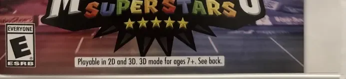 Mario Sports Superstars, the ESRB box on its front