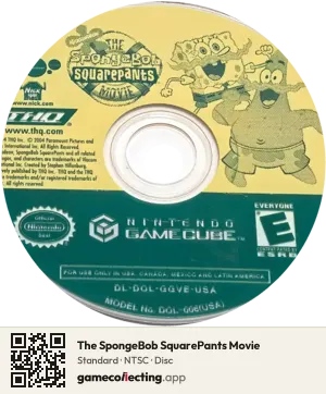 The SpongeBob SquarePants Movie Nintendo GameCube, NTSC disc