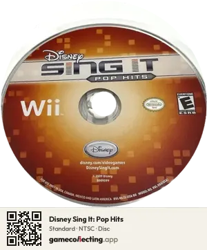 Disney Sing It: Pop Hits Nintendo Wii, NTSC disc
