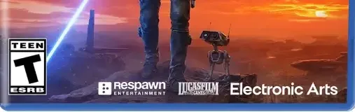 Star Wars Jedi: Survivor, the ESRB box on its front