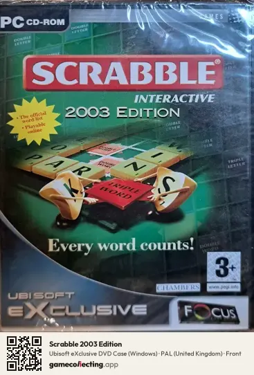Scrabble 2003 Edition Computer, United Kingdom box front