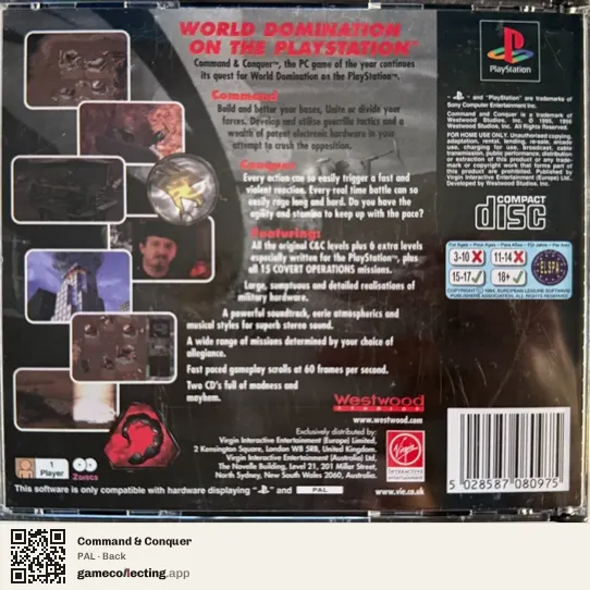Command & Conquer PlayStation, PAL box back