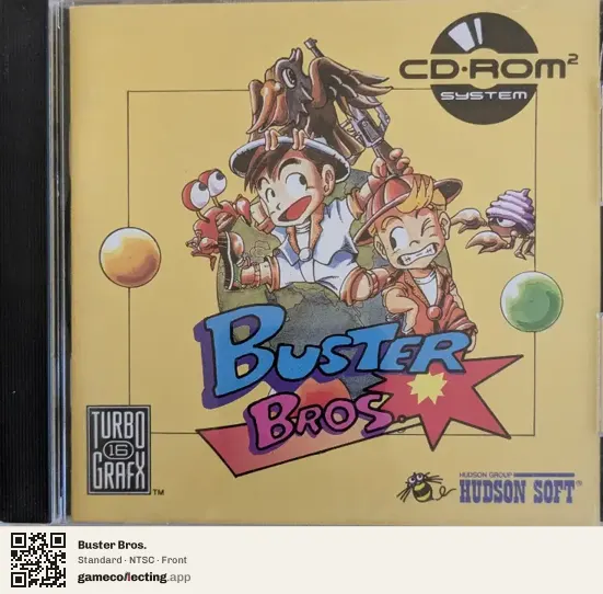 Buster Bros. TurboGrafx-CD, NTSC box front