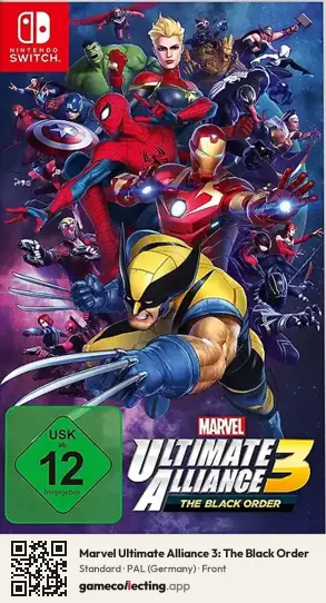 Marvel Ultimate Alliance 3: The Black Order Nintendo Switch, Germany box front