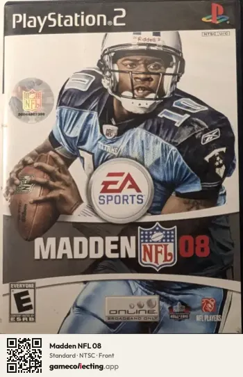 Madden NFL 08 PlayStation 2, NTSC box front