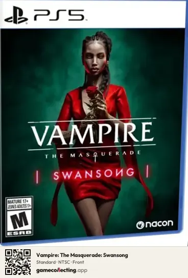 Vampire: The Masquerade: Swansong PlayStation 5, NTSC box front