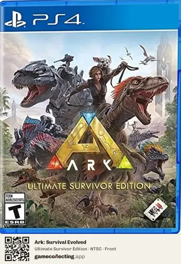 Ark: Survival Evolved PlayStation 4, NTSC box front
