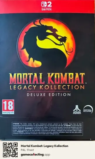 Mortal Kombat: Legacy Kollection Nintendo Switch 2, PAL box front