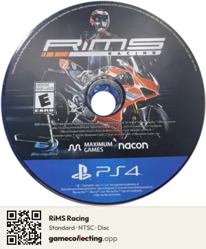 RiMS Racing PlayStation 4, NTSC disc